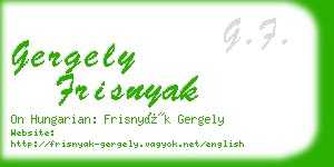 gergely frisnyak business card